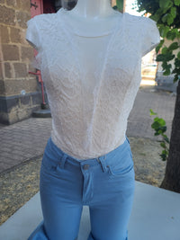 Body CONSTANT en dentelle blanc