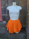Jupe-short en gaze de coton LYRA orange