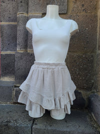 Jupe-short en gaze de coton LYRA beige