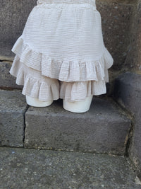 Jupe-short en gaze de coton LYRA beige