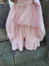Jupe-short en gaze de coton LYRA blush