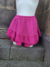Jupe-short en gaze de coton LYRA fuchsia