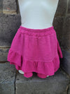 Jupe-short en gaze de coton LYRA fuchsia