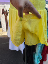 Ensemble bandeau + jupe/short LEO jaune