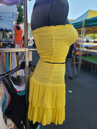 Ensemble bandeau + jupe/short LEO jaune