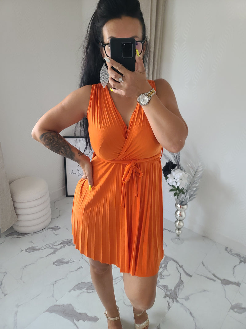 Robe courte AGNES orange