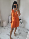 Robe courte AGNES orange