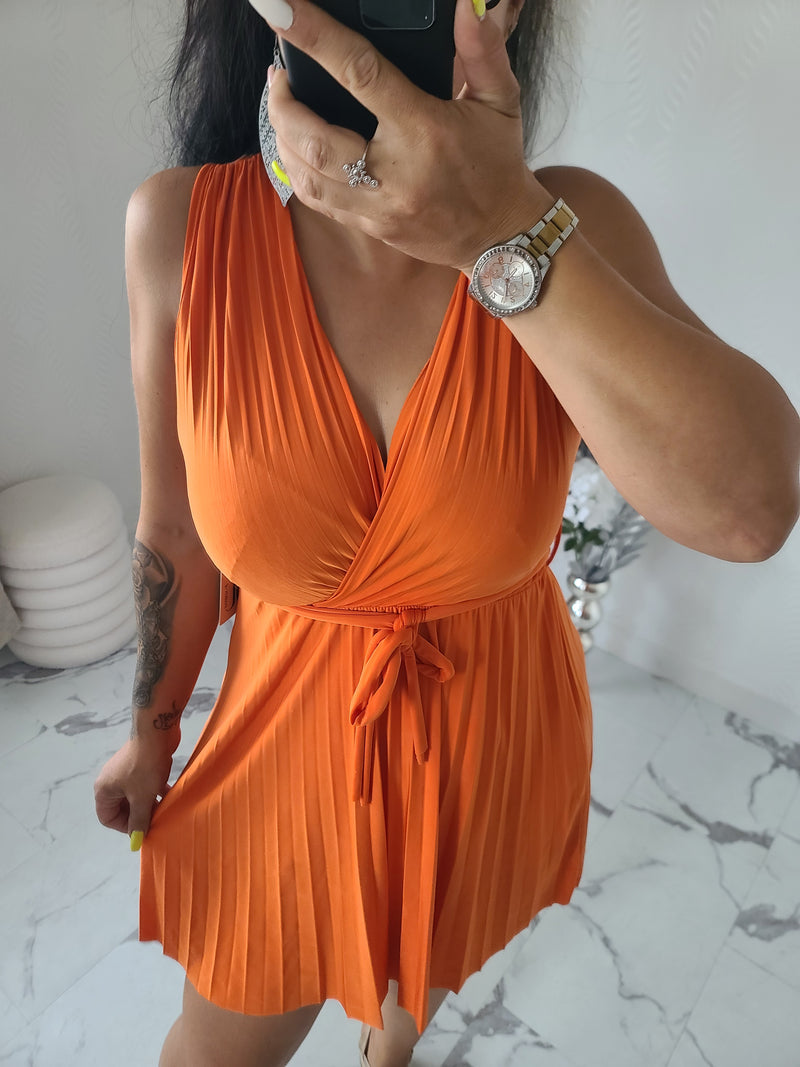 Robe courte AGNES orange