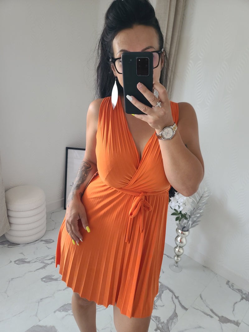 Robe courte AGNES orange
