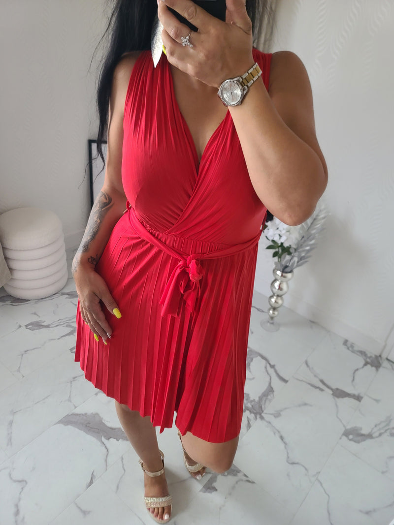 Robe courte AGNÈS rouge