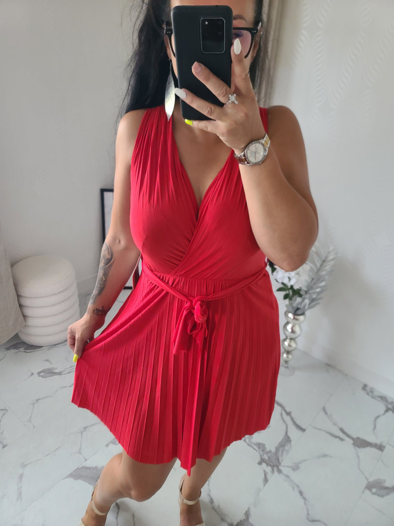 Robe courte AGNÈS rouge