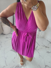 Robe courte AGNES magenta