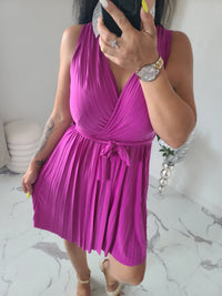Robe courte AGNES magenta