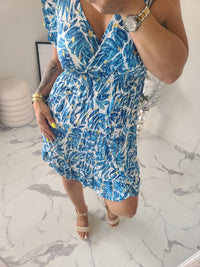 Robe imprimée DAPHNEE bleu