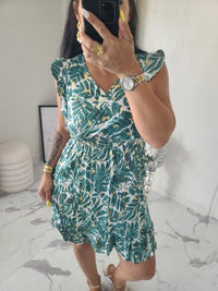 Robe imprimée DAPHNEE vert