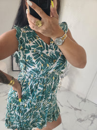 Robe imprimée DAPHNEE vert