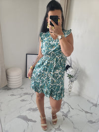 Robe imprimée DAPHNEE vert