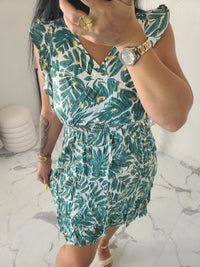 Robe imprimée DAPHNEE vert