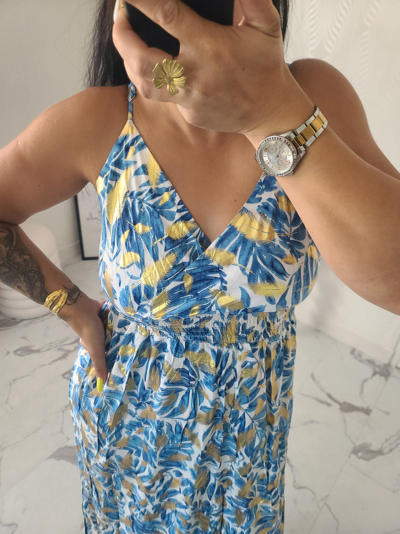 Robe imprimée GUILIA2 bleu