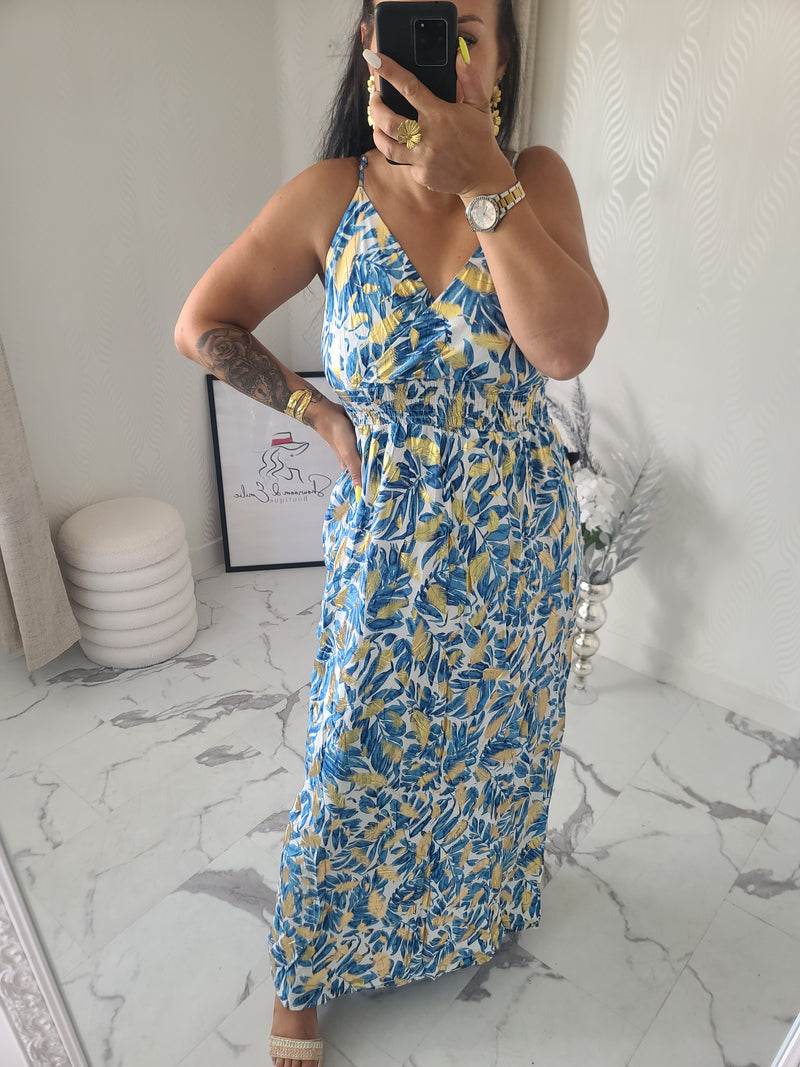 Robe imprimée GUILIA2 bleu