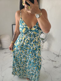 Robe imprimée GUILIA2 verte