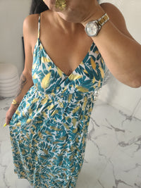 Robe imprimée GUILIA2 verte