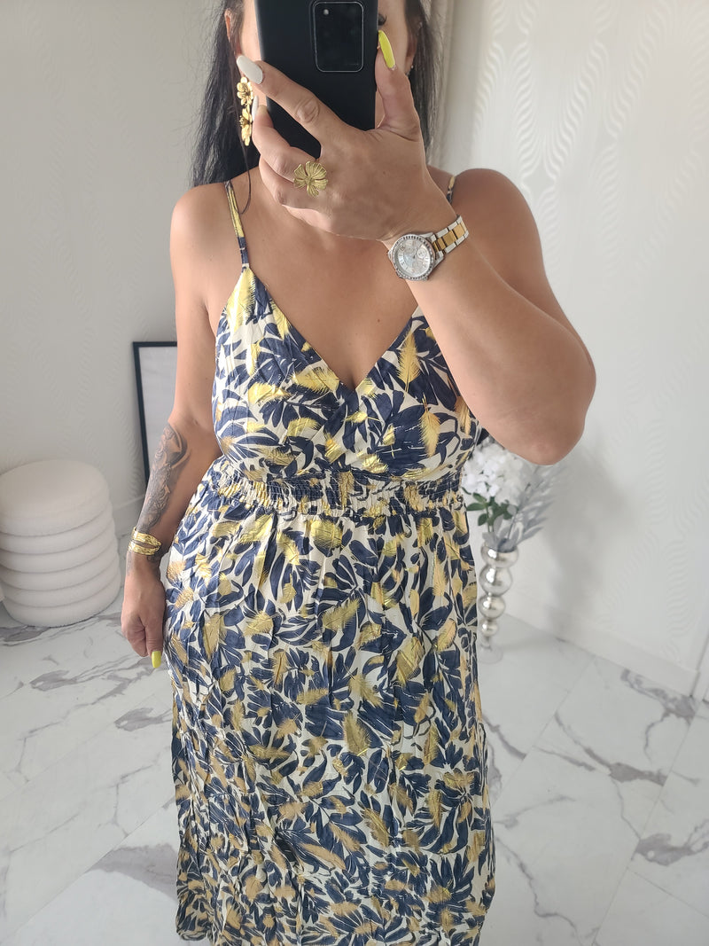 Robe imprimée GUILIA2 marine