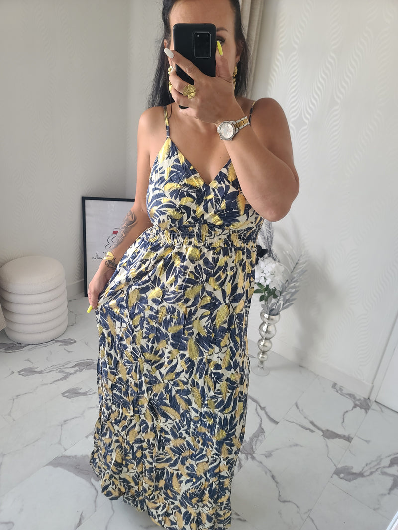 Robe imprimée GUILIA2 marine