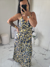 Robe imprimée GUILIA2 marine