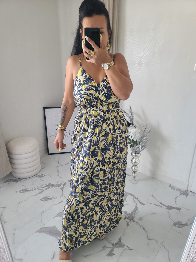 Robe imprimée GUILIA2 marine