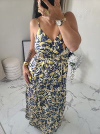 Robe imprimée GUILIA2 marine