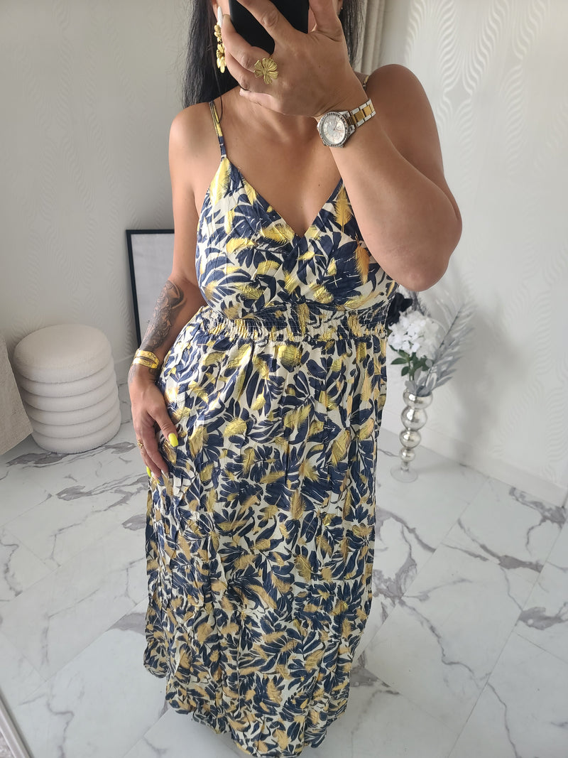 Robe imprimée GUILIA2 marine