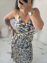 Robe imprimée GUILIA2 marine