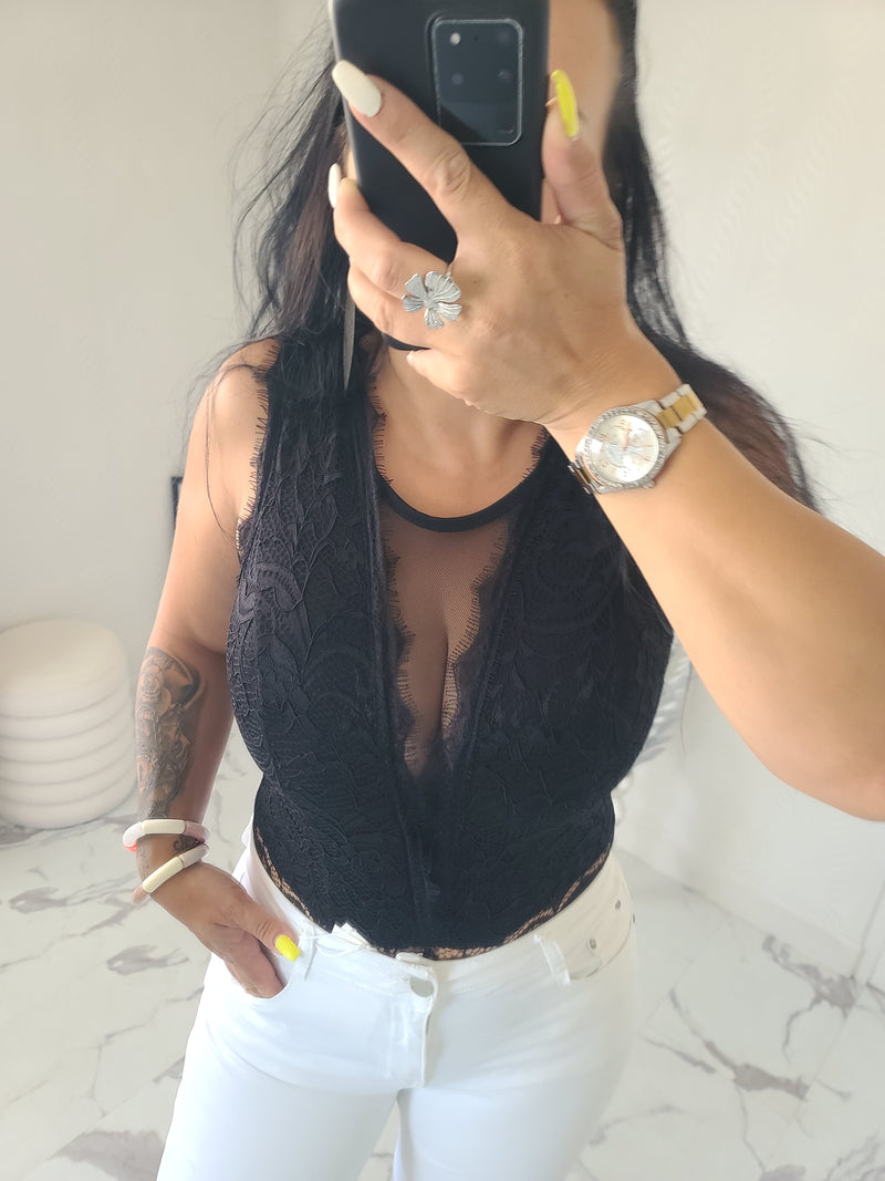 Body CONSTANT en dentelle noir