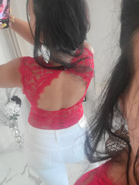 Body CONSTANT en dentelle rouge