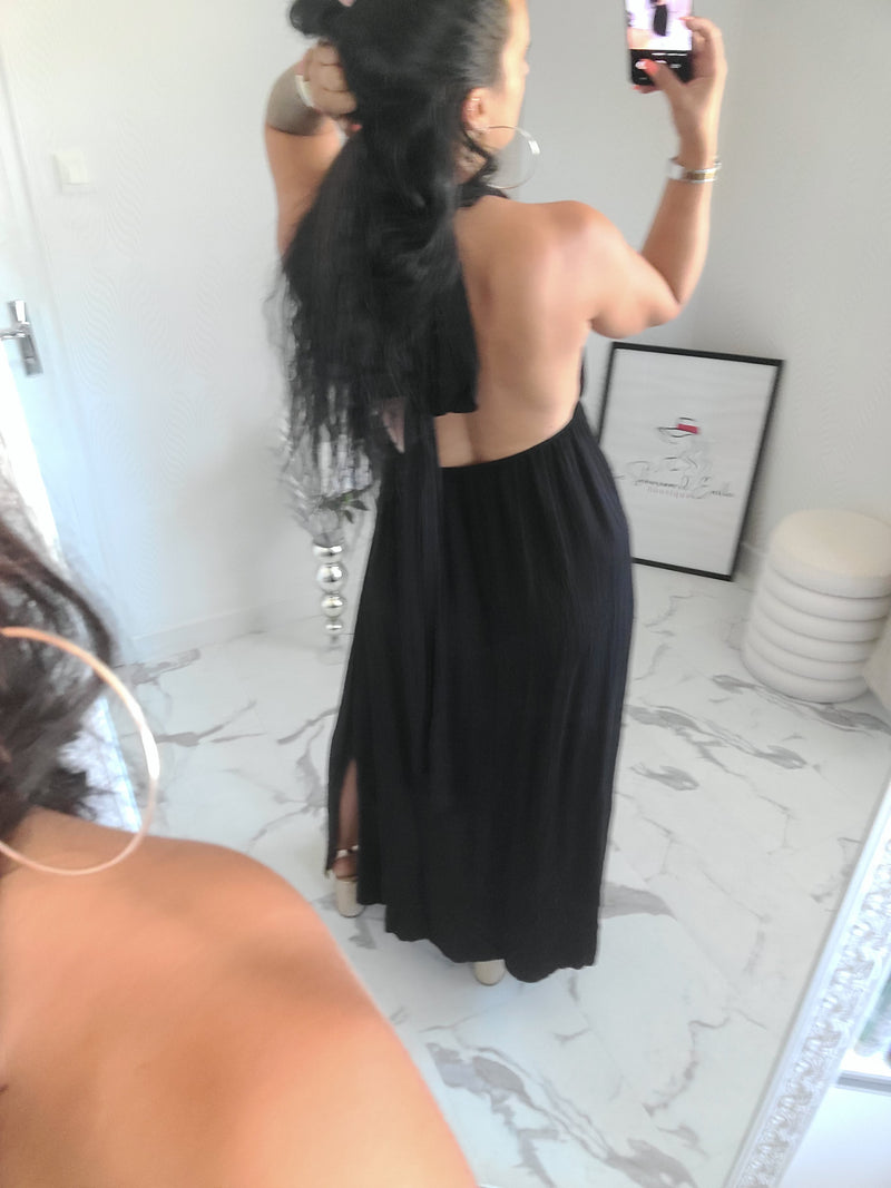 Robe dos nu INDILA2 noir