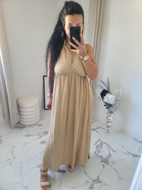 Robe dos nu INDILA2 taupe