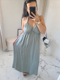 Robe dos nu INDILA2 kaki