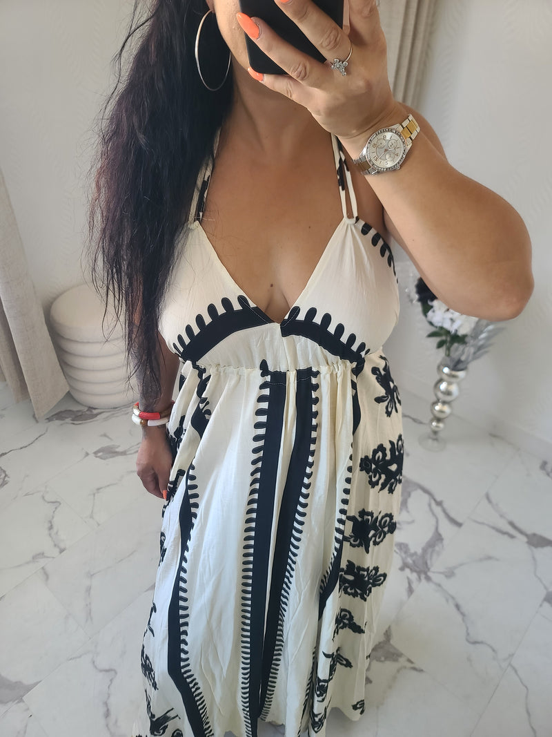 Robe dos nu MELLY beige