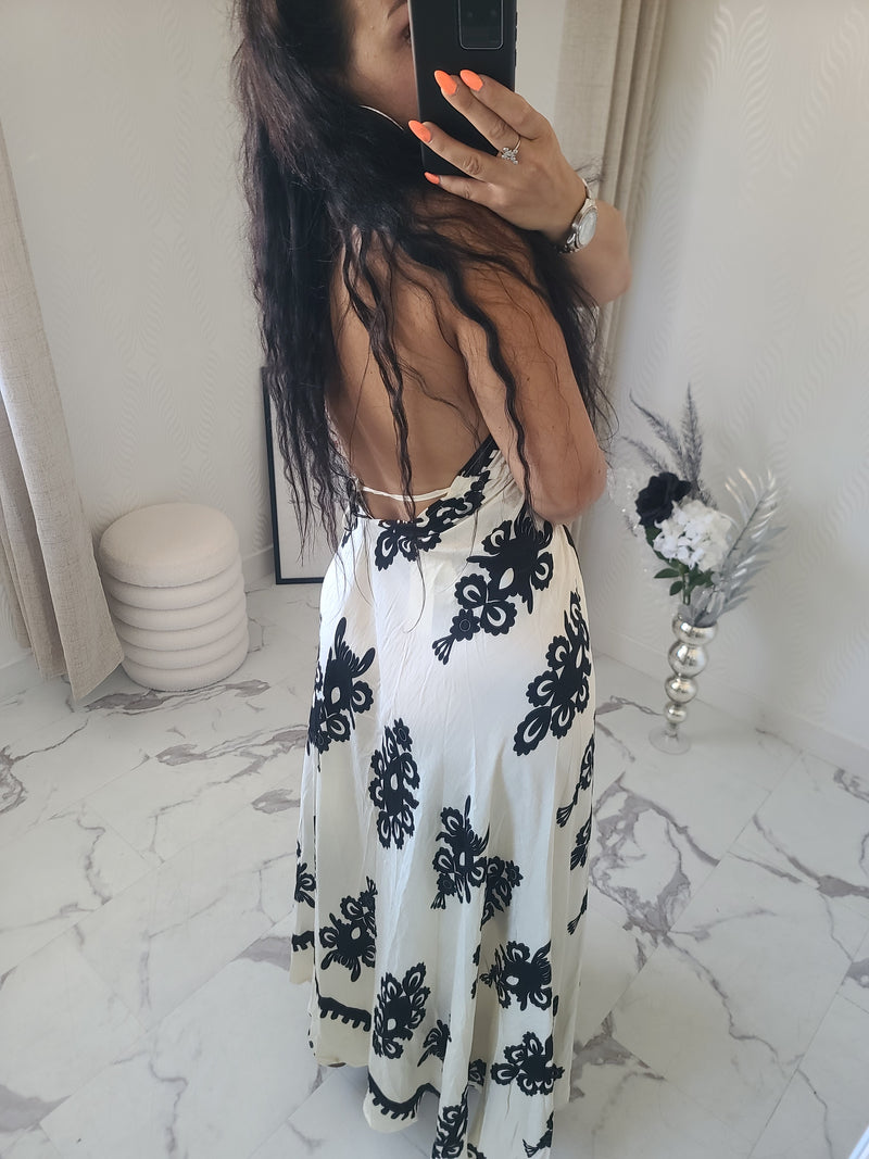 Robe dos nu MELLY beige