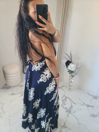 Robe dos nu MELLY marine