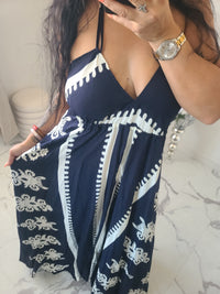 Robe dos nu MELLY marine