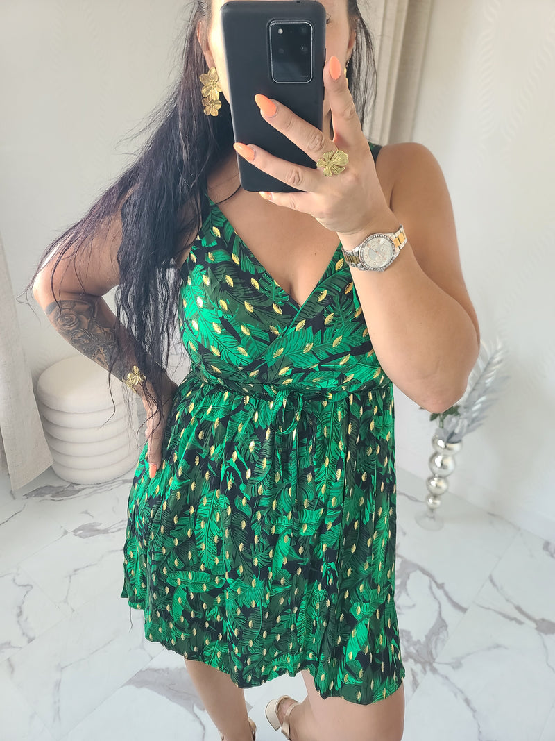 Robe courte LARISSA verte