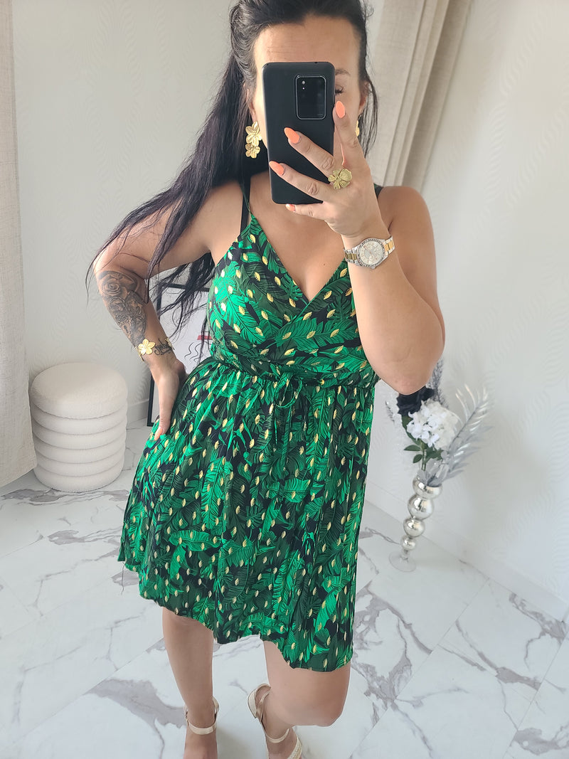 Robe courte LARISSA verte