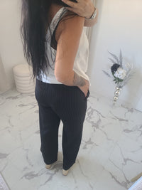 Ensemble tailleur ENZO veste et pantalon noir