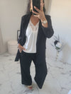 Ensemble tailleur ENZO veste et pantalon noir