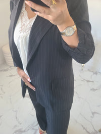 Ensemble tailleur ENZO veste et pantalon noir