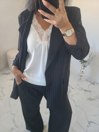 Ensemble tailleur ENZO veste et pantalon noir