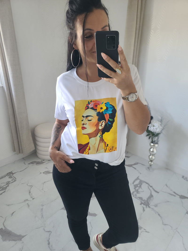T-shirt  FRIDA KAHLO jaune