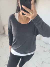 Pull 3 pièces AMAEL anthracite